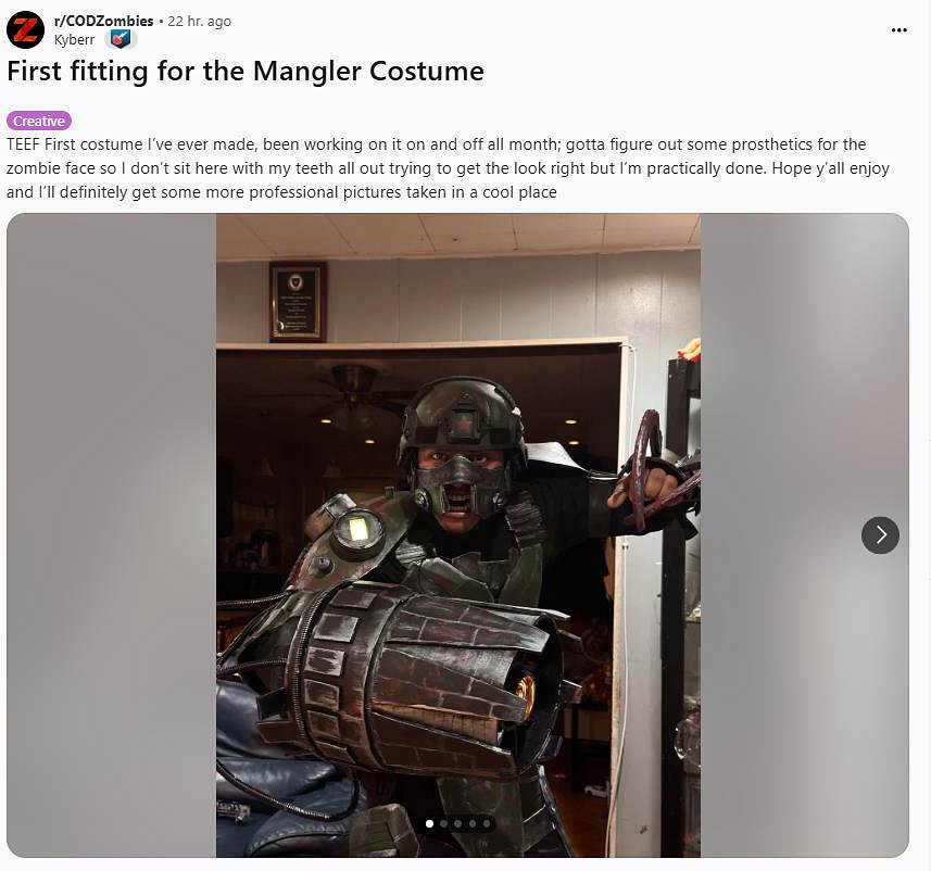 太帥了!粉絲自製《COD20》殭屍精英怪"絞肉機"服裝 太帥了!粉絲自製《COD20》殭屍精英怪"絞肉機"服裝