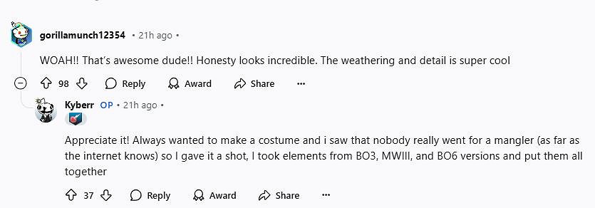 太帥了!粉絲自製《COD20》殭屍精英怪"絞肉機"服裝 太帥了!粉絲自製《COD20》殭屍精英怪"絞肉機"服裝