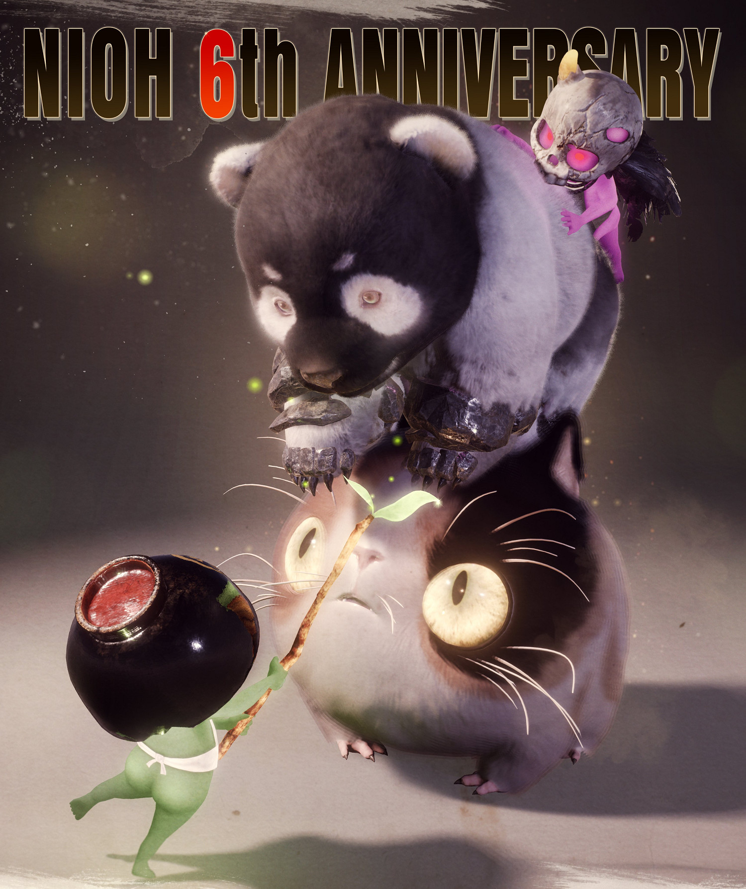 《仁王》六周年賀圖公布 《臥龍》萌物“齧鐵”友情出境