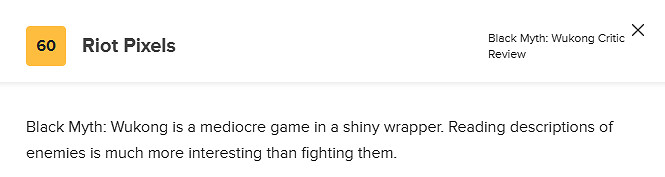 俄羅斯媒體為《黑神話》打60分：華而不實的平庸之作