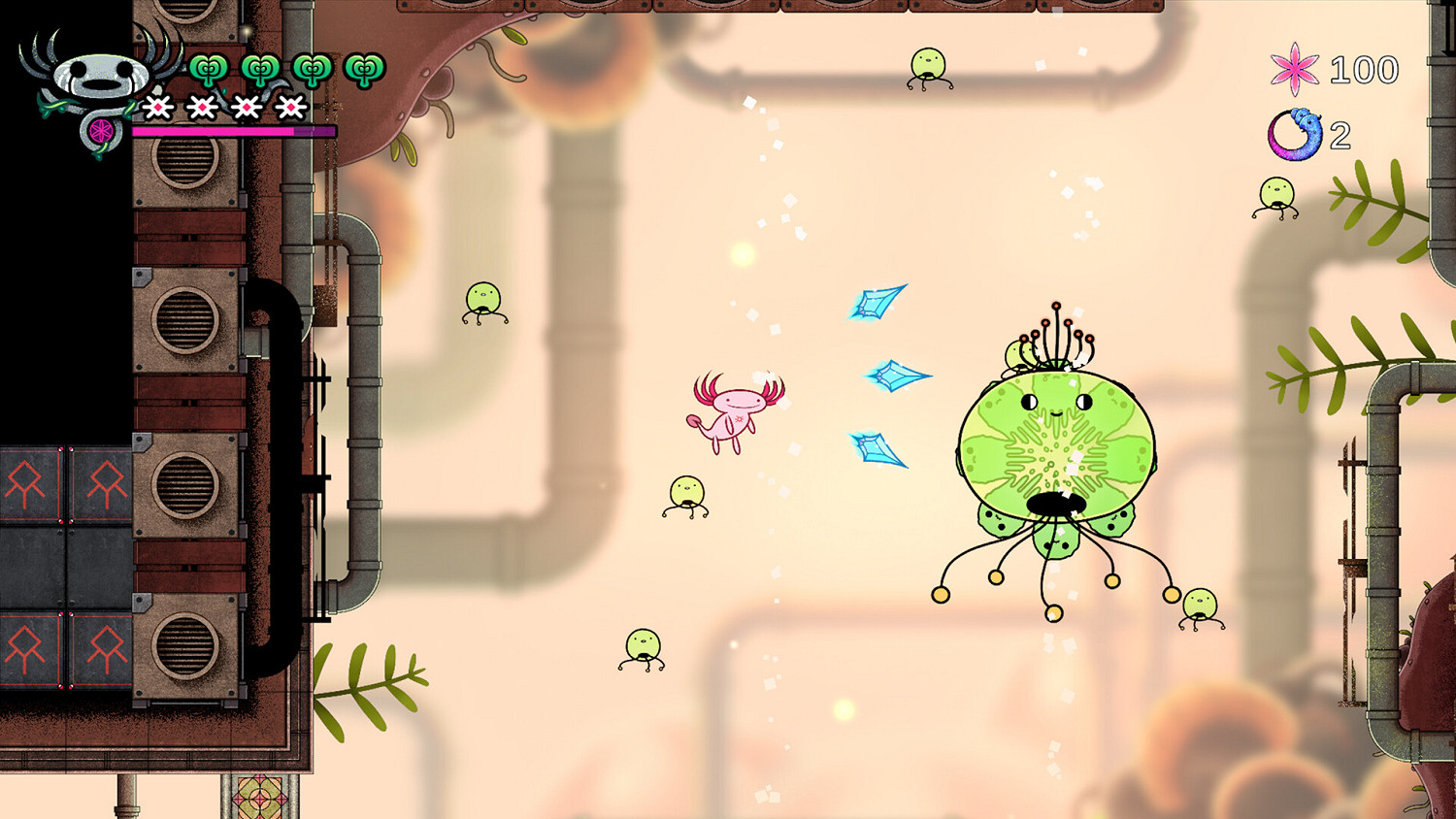 可愛風類銀河惡魔城冒險動作遊戲《蠑螈薩滿》現已上線Steam平台