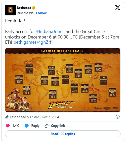 《奪寶奇兵:古老之圈》解鎖時間:中國12月9日上午8點