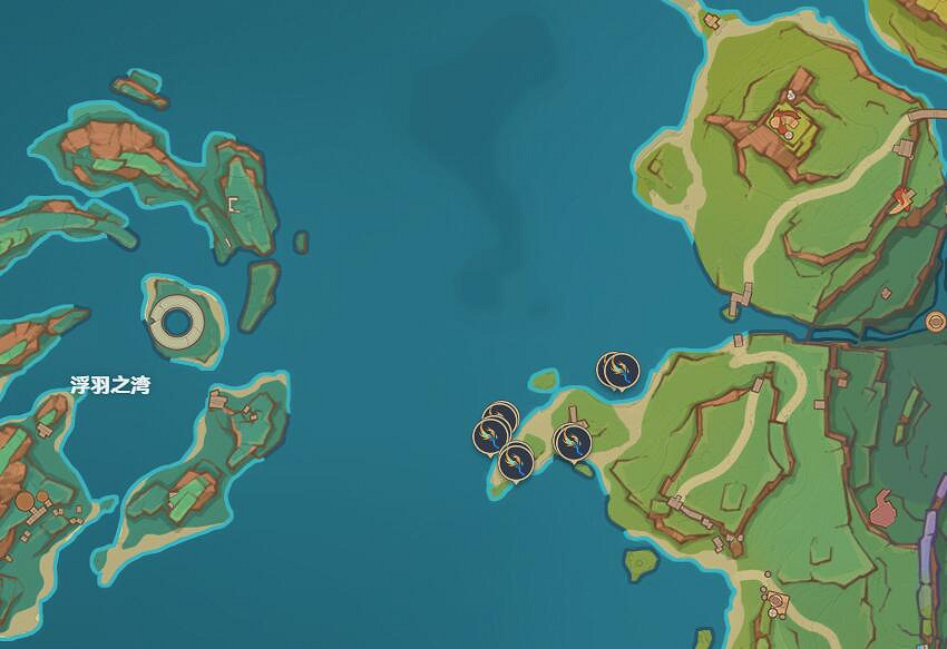 《原神》浪沫羽鰓分布點位 《原神》浪沫羽鰓分布點位