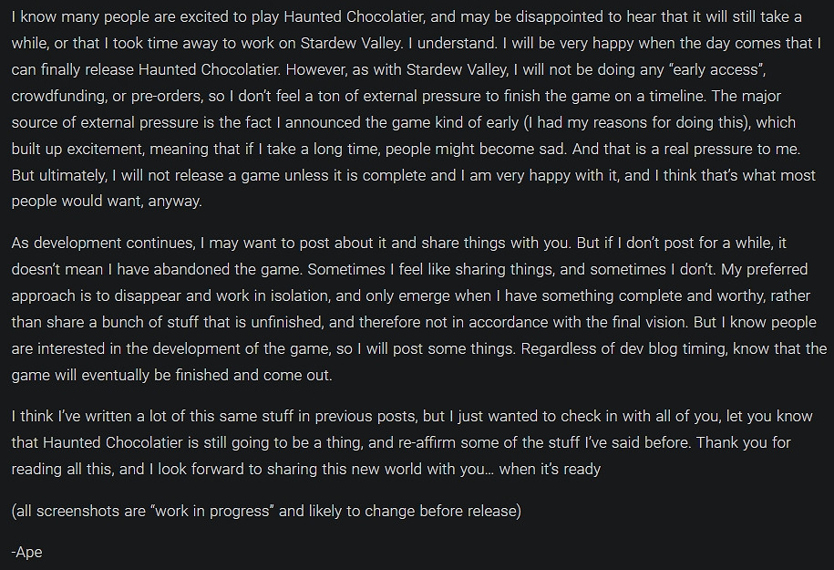 Ape分享《鬧鬼巧克力工房》的新截圖:會持續開發的! Ape分享《鬧鬼巧克力工房》的新截圖:會持續開發的!