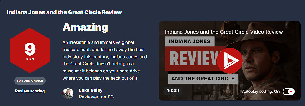 《奪寶奇兵:古老之圈》IGN 9分:完美再現系列精髓! 《奪寶奇兵:古老之圈》IGN 9分:完美再現系列精髓!