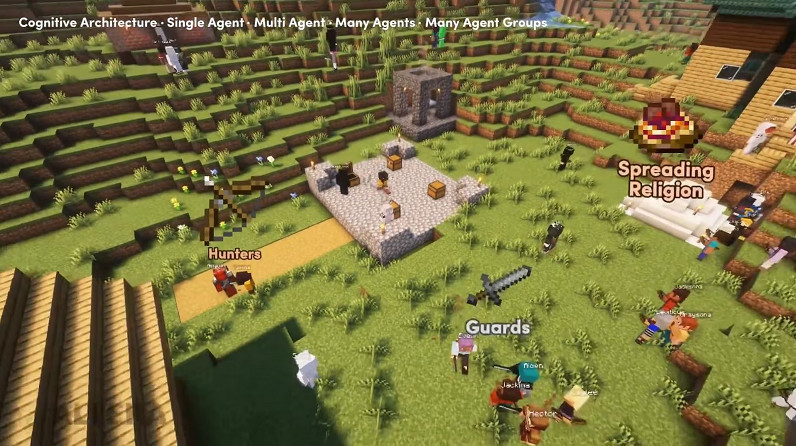 世界首個AI文明誕生!1000個AI在《minecraft》建造社會 世界首個AI文明誕生!1000個AI在《minecraft》建造社會