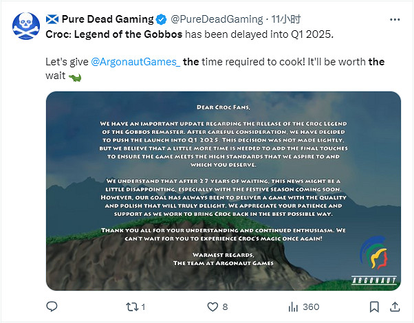 《小鱷鱷:哥布斯傳說》官宣跳票至2025年發售! 《小鱷鱷:哥布斯傳說》官宣跳票至2025年發售!