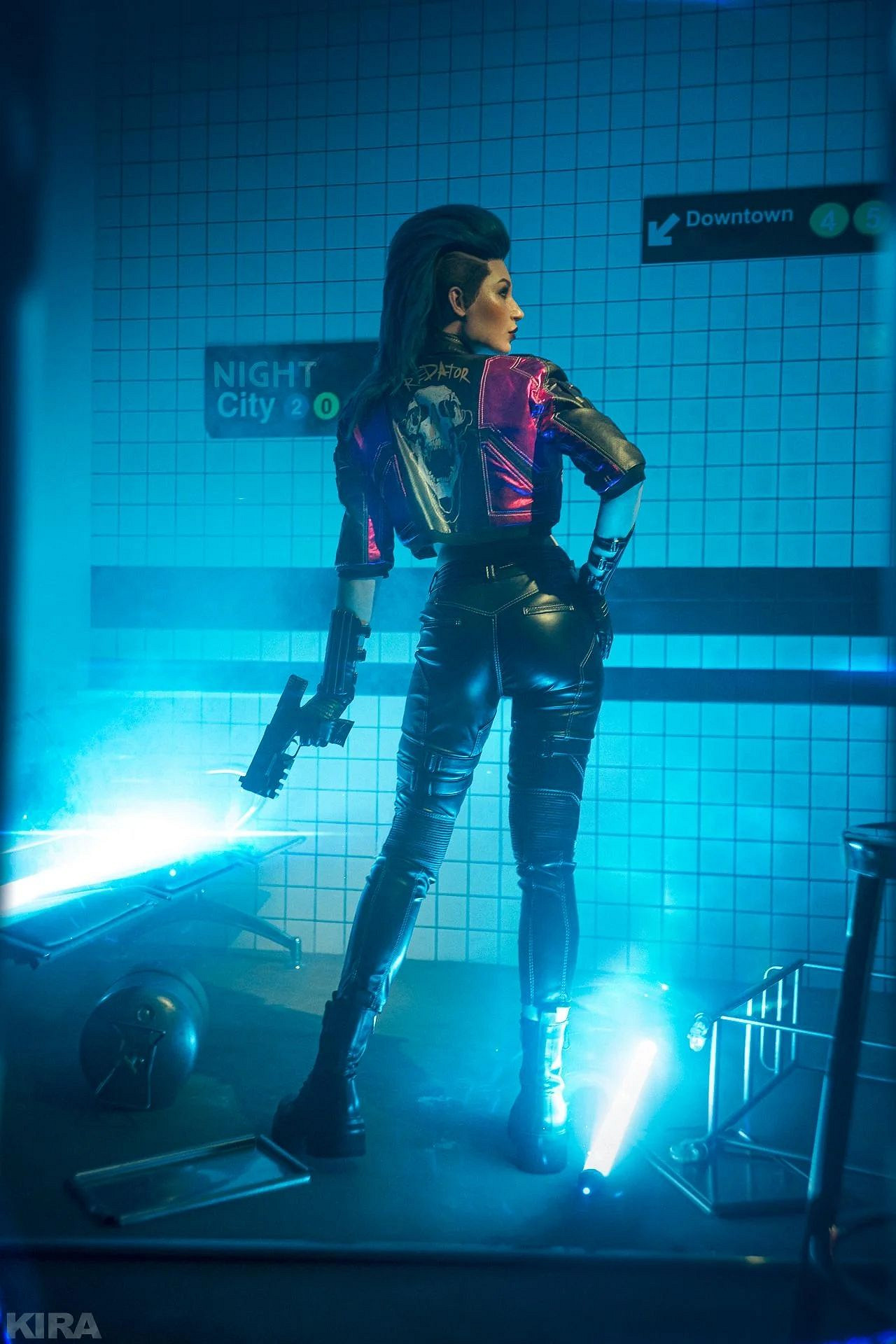 國外美女COS《電馭叛客2077》羅格 帥的令人眼前一亮