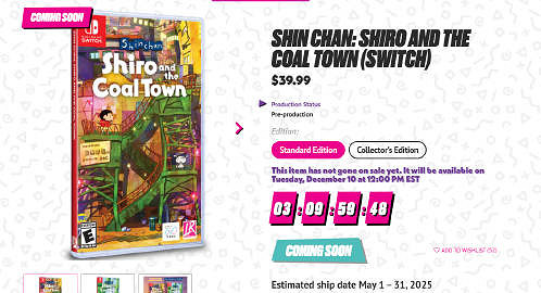 《蠟筆小新:煤炭鎮的小白》典藏版12月10日開啟預售 《蠟筆小新:煤炭鎮的小白》典藏版12月10日開啟預售