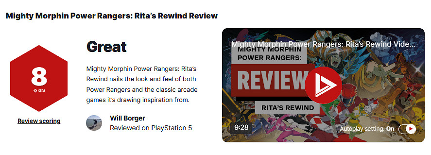 《恐龍戰隊:麗塔回溯》IGN 8分:畫面精美 玩法紮實! 《恐龍戰隊:麗塔回溯》IGN 8分:畫面精美 玩法紮實!