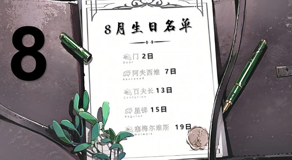 重返未來1999全角色生日一覽 重返未來1999全角色生日一覽