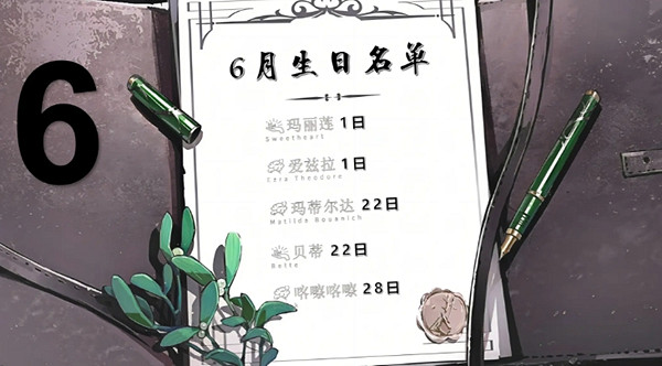 重返未來1999全角色生日一覽 重返未來1999全角色生日一覽