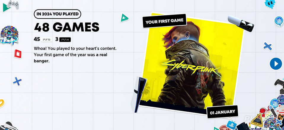 PlayStation 2024年年度總結工具現已上線 PlayStation 2024年年度總結工具現已上線