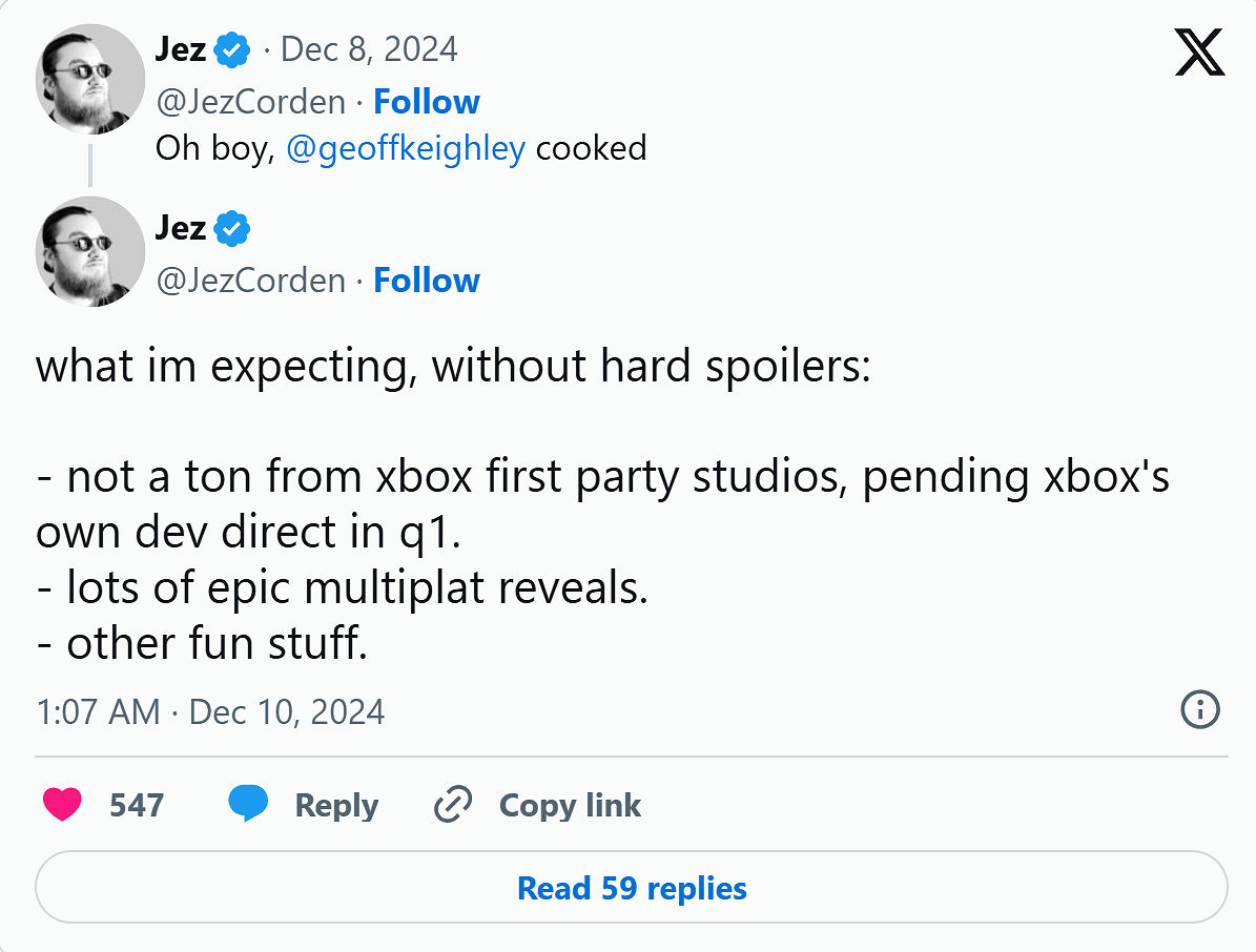 傳Xbox明年Q1繼續搞直面會 TGA沒有太多第一方遊戲的消息