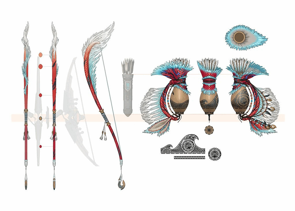 《魔物獵人：荒野》&quot;波衣龍&quot;武器原畫：風格獨特華麗!