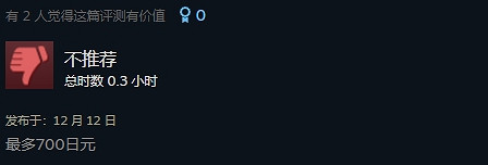 最慘漫改遊戲《妖尾2》線上僅314人!9個評價6個差評!