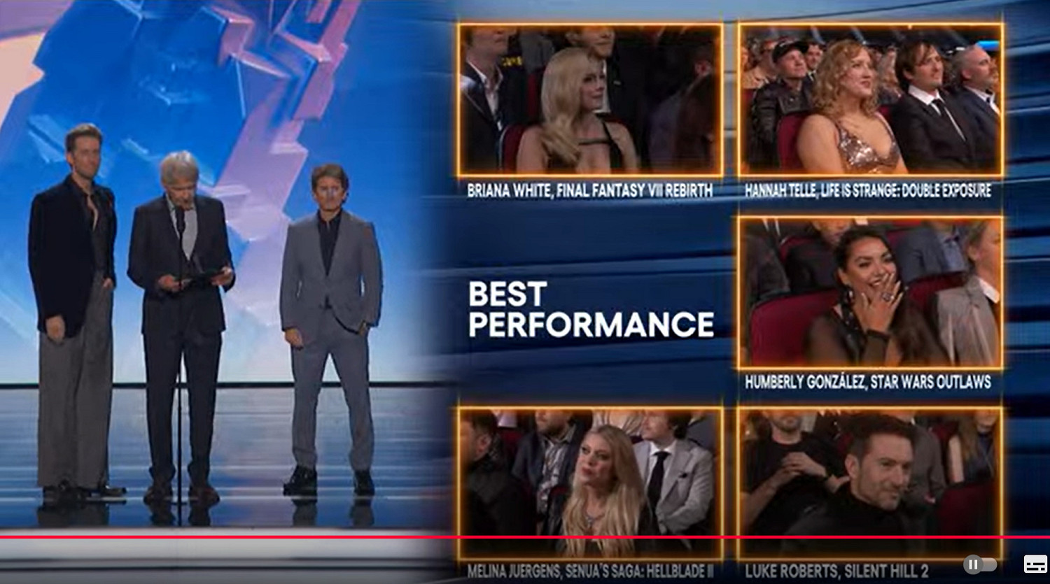 TGA 2024:《地獄之刃2》配音演員獲最佳演出 TGA 2024:《地獄之刃2》配音演員獲最佳演出