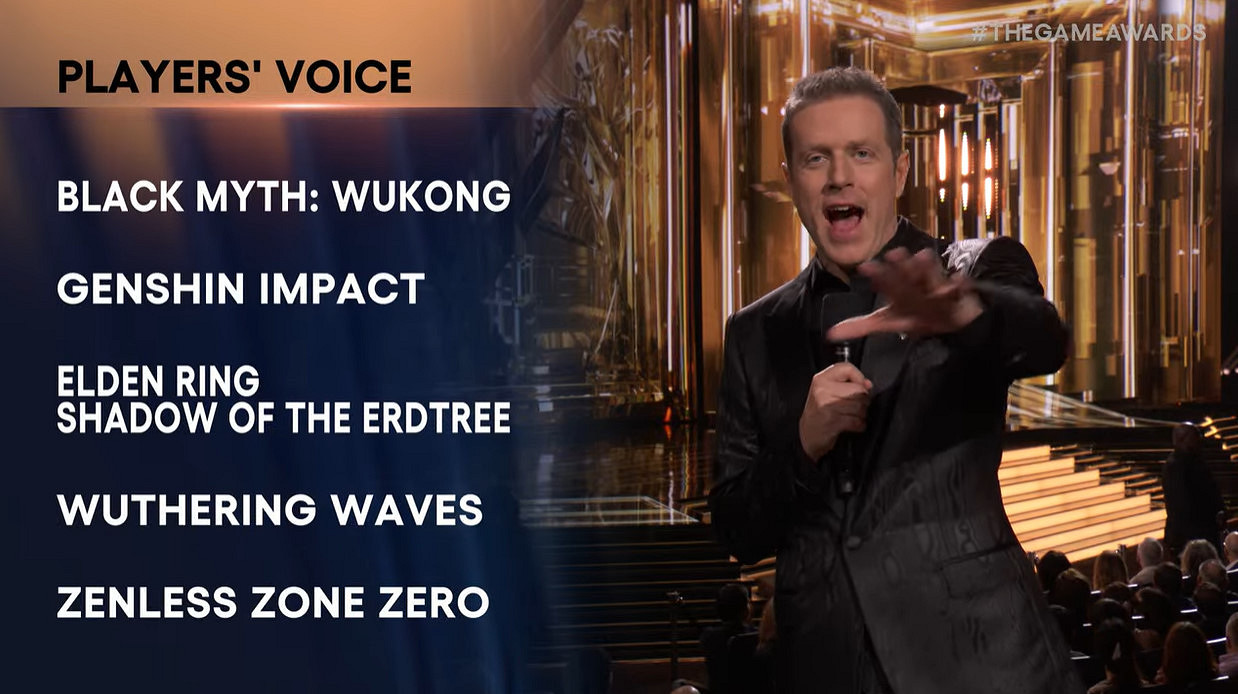 TGA24：黑猴才是眾望所歸！《黑神話》獲玩家之聲獎