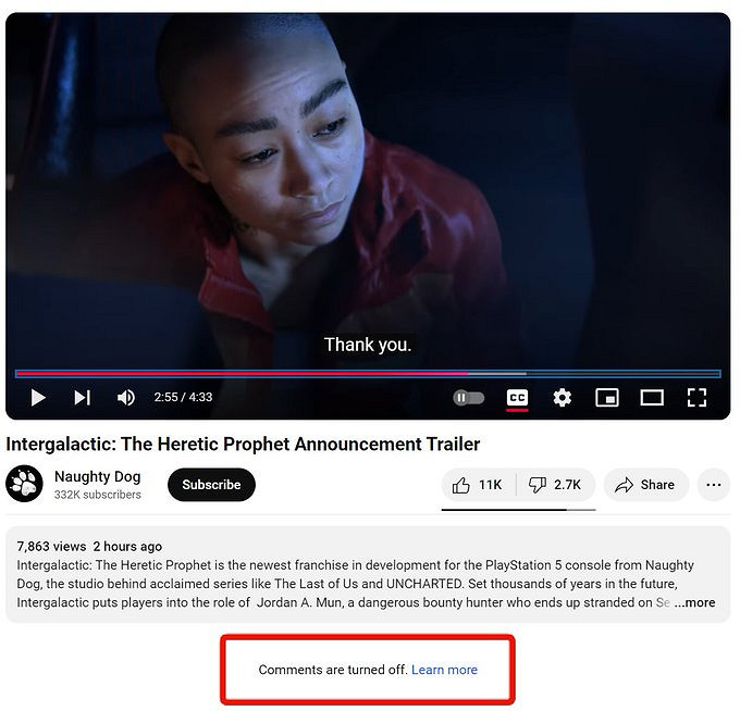 接受不了批評？頑皮狗禁止玩家對新作預告進行評論！