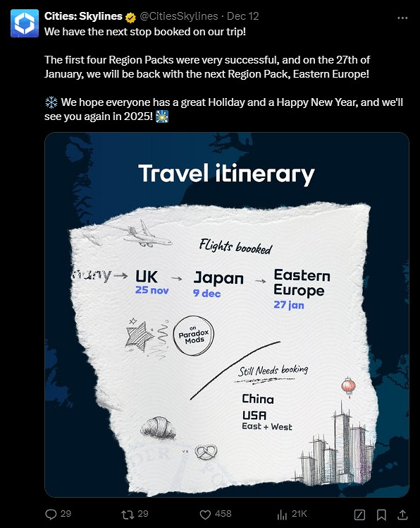 《大都會：天際2》的全球旅行將迎來新的一站：東歐！