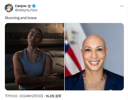 《星際:異端先知》光頭女主引熱議 撞臉《GTA6》主角 《星際:異端先知》光頭女主引熱議 撞臉《GTA6》主角