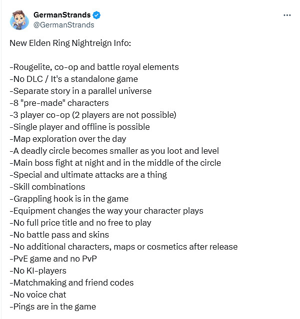 《艾爾登法環》新作情報匯總：無語音聊天 至少三人！