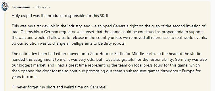 《命令與征服：將軍》受到德區管製:真人變成機器人！