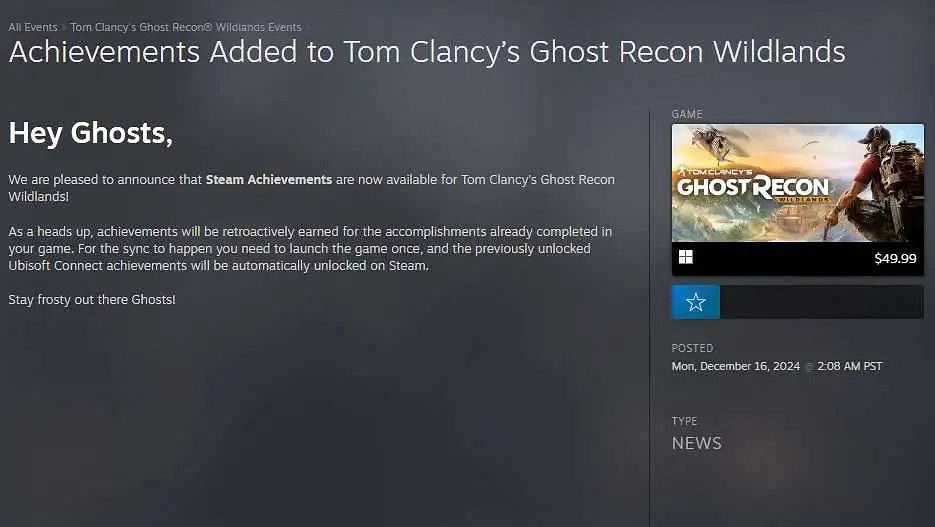 育碧多款遊戲解鎖Steam成就!已獲成就啟動就解鎖 育碧多款遊戲解鎖Steam成就!已獲成就啟動就解鎖