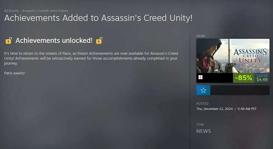 育碧多款遊戲解鎖Steam成就!已獲成就啟動就解鎖 育碧多款遊戲解鎖Steam成就!已獲成就啟動就解鎖