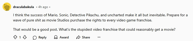 玩家熱議：遊戲改編成電影將來有可能成為未來熱潮？