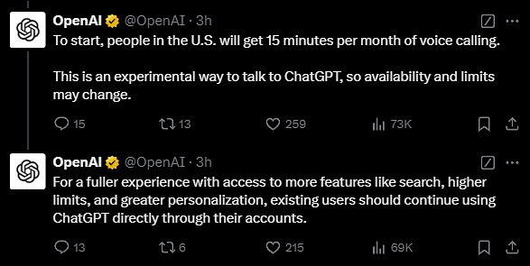 ChatGPT可以打電話 老年機、座機也能用 ChatGPT可以打電話 老年機、座機也能用