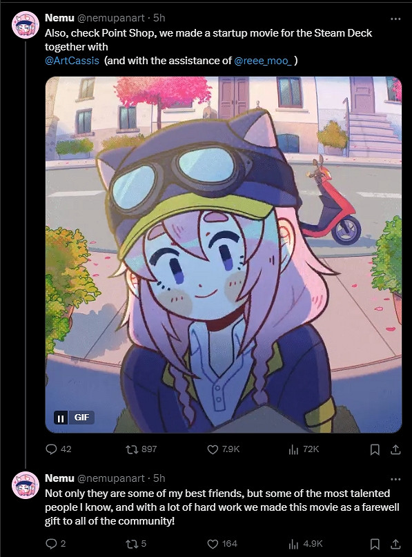 Steam看板娘快遞女孩有啟動動畫了!獻給所有社區玩家