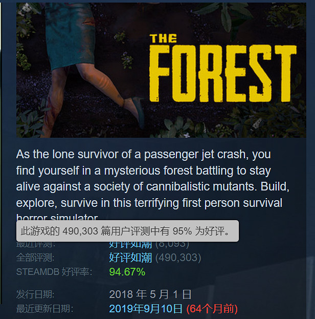 生存恐怖遊戲《森林》Steam新史低：一折後僅售約新台幣30元！