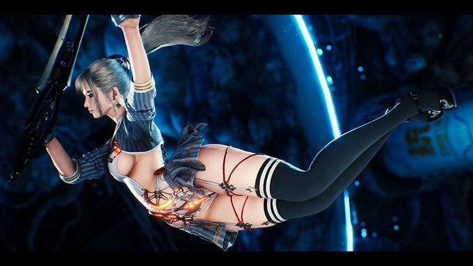 《劍星》拍照模式：蕾絲衣+聖誕服裝讓角色的身材更加完美