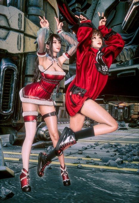 《劍星》拍照模式：蕾絲衣+聖誕服裝讓角色的身材更加完美