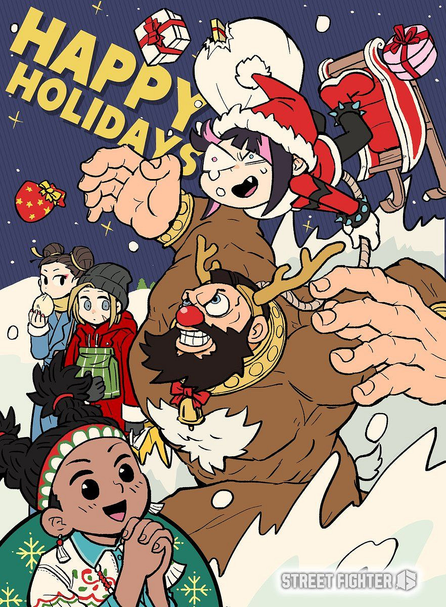 《快打旋風6》聖誕賀圖太搞笑：桑吉爾夫竟化身為馴鹿