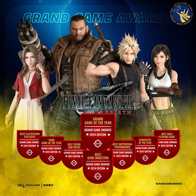 《FF7重生》斬獲GGA年度最佳！《黑神話》再拿3個獎項