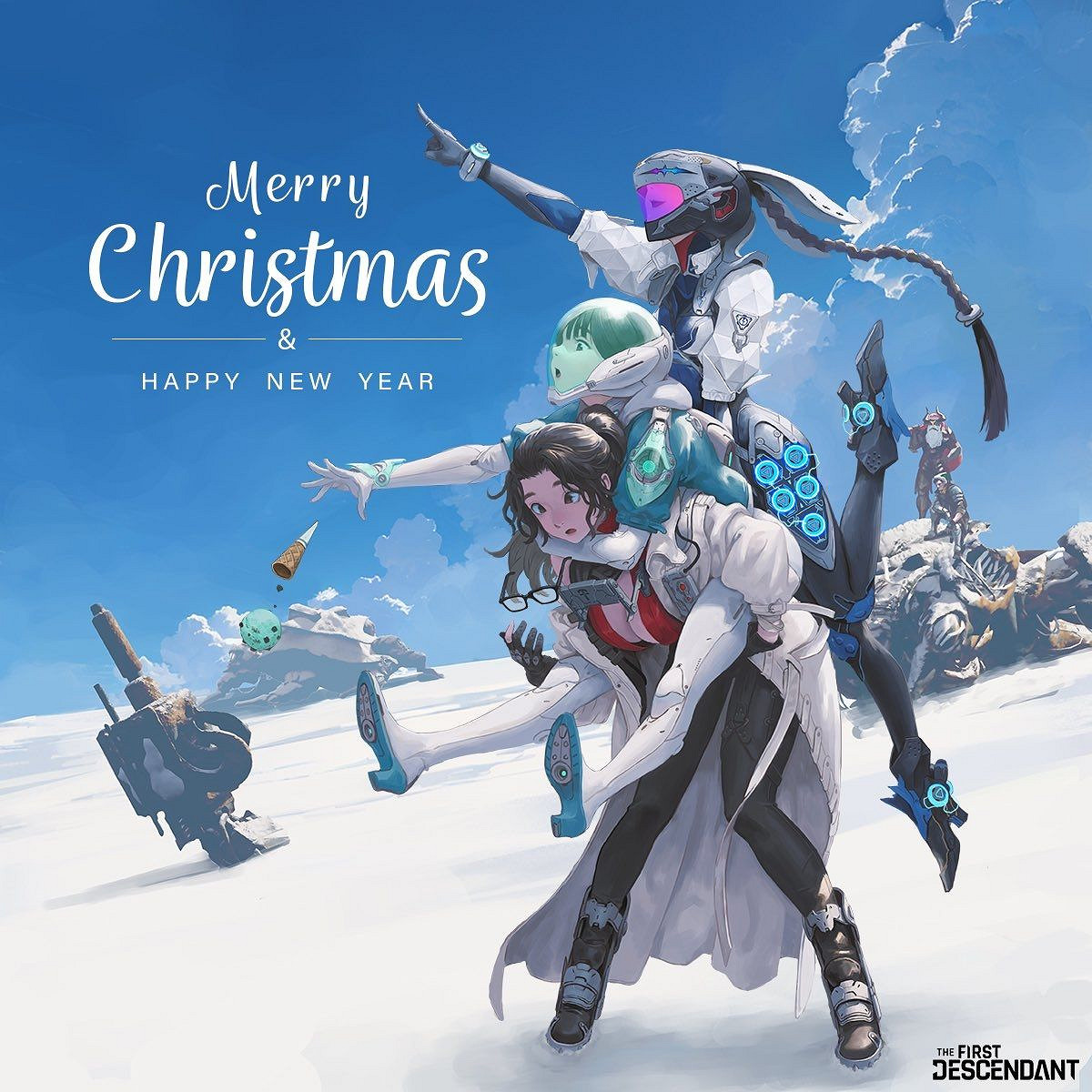 《第一繼承者》官方聖誕賀圖公布 三個美少女玩疊疊樂