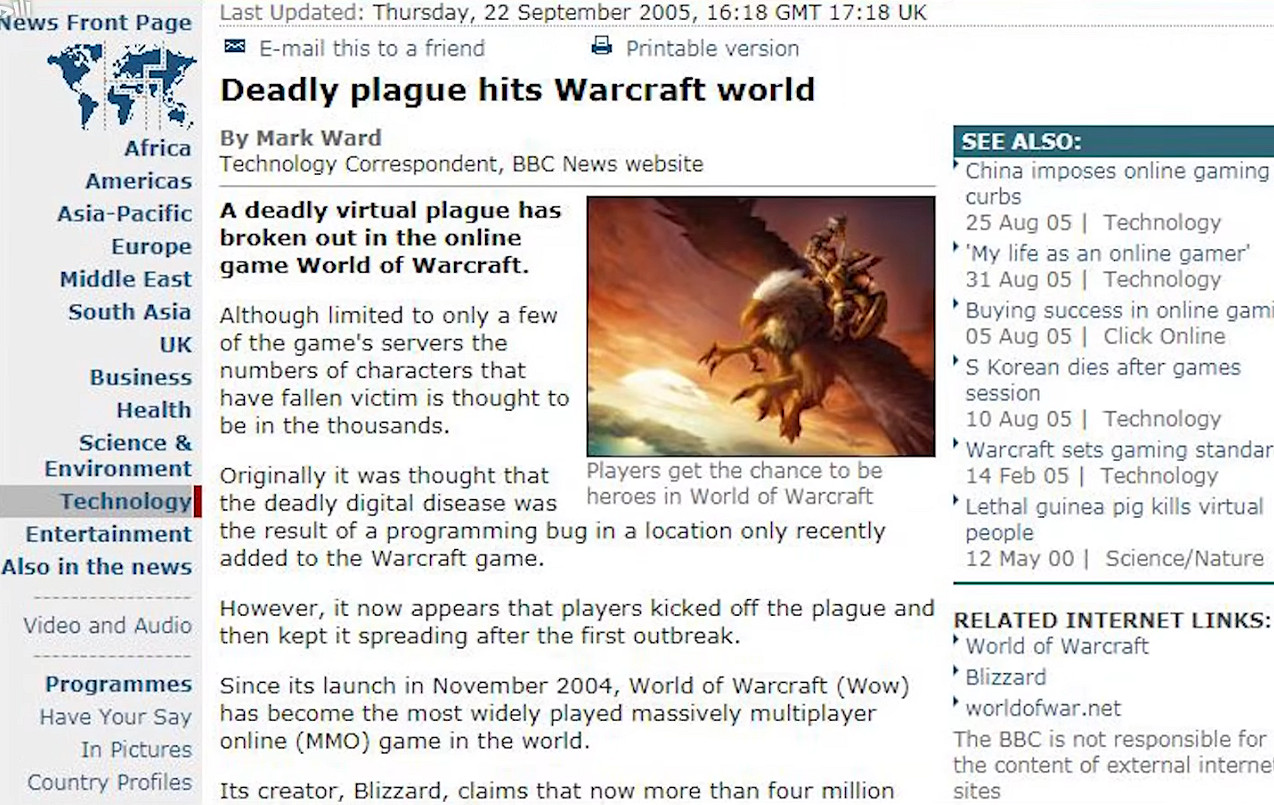 魔獸世界經典服再現白色恐怖 漫天瘟疫席卷大地無人幸免