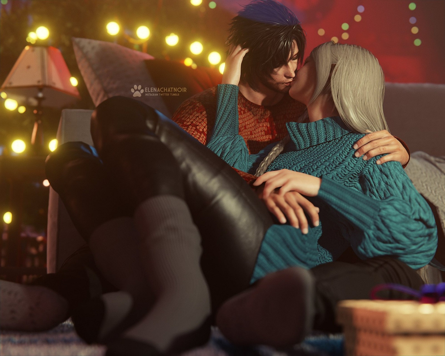 這姿勢誰頂得住呀！《最終幻想7》蒂法和愛麗絲3D美圖