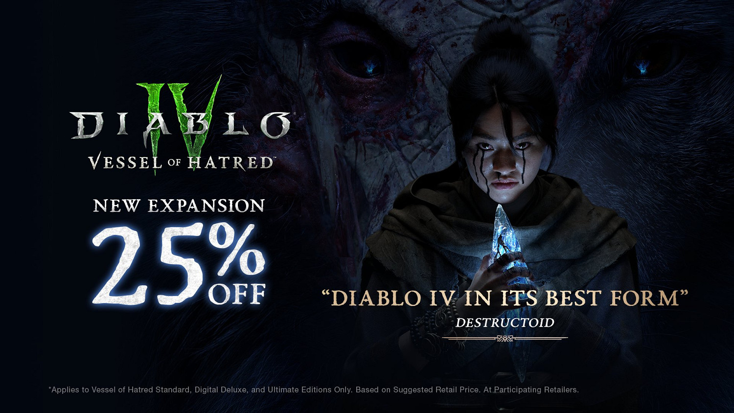 《暗黑破壞神4:憎恨之軀》開啟特惠促銷 降價25% 《暗黑破壞神4:憎恨之軀》開啟特惠促銷 降價25%