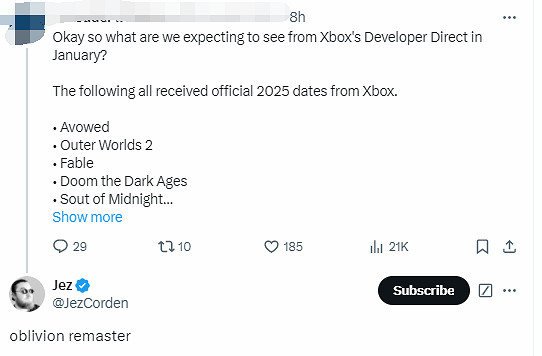 舅舅黨證實《上古卷軸4》即將迎來重製！或在一月亮相