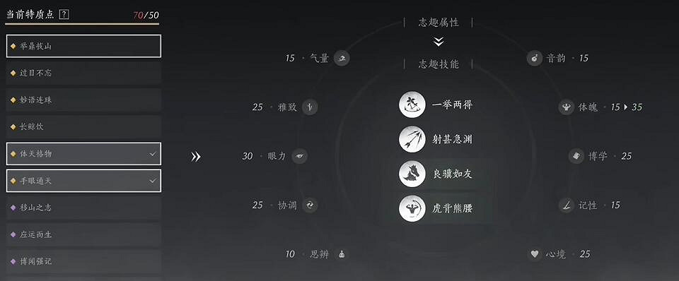 《燕雲十六聲》誌趣加點推薦 《燕雲十六聲》誌趣加點推薦