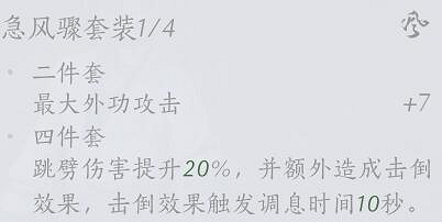 《燕雲十六聲》裝備套裝效果一覽