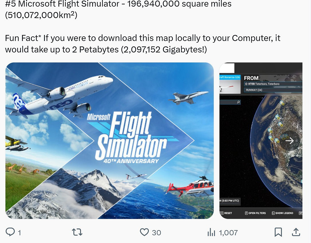 玩家統計地圖最大的遊戲 第一名著實給嚇到了 玩家統計地圖最大的遊戲 第一名著實給嚇到了