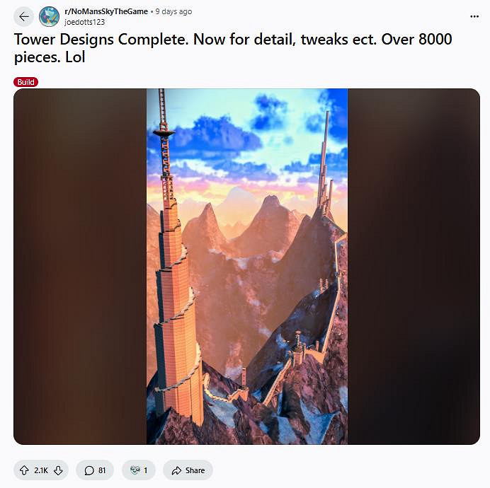 再現奇觀 《無人深空》玩家花費8000個模塊建出“長城” 再現奇觀 《無人深空》玩家花費8000個模塊建出“長城”