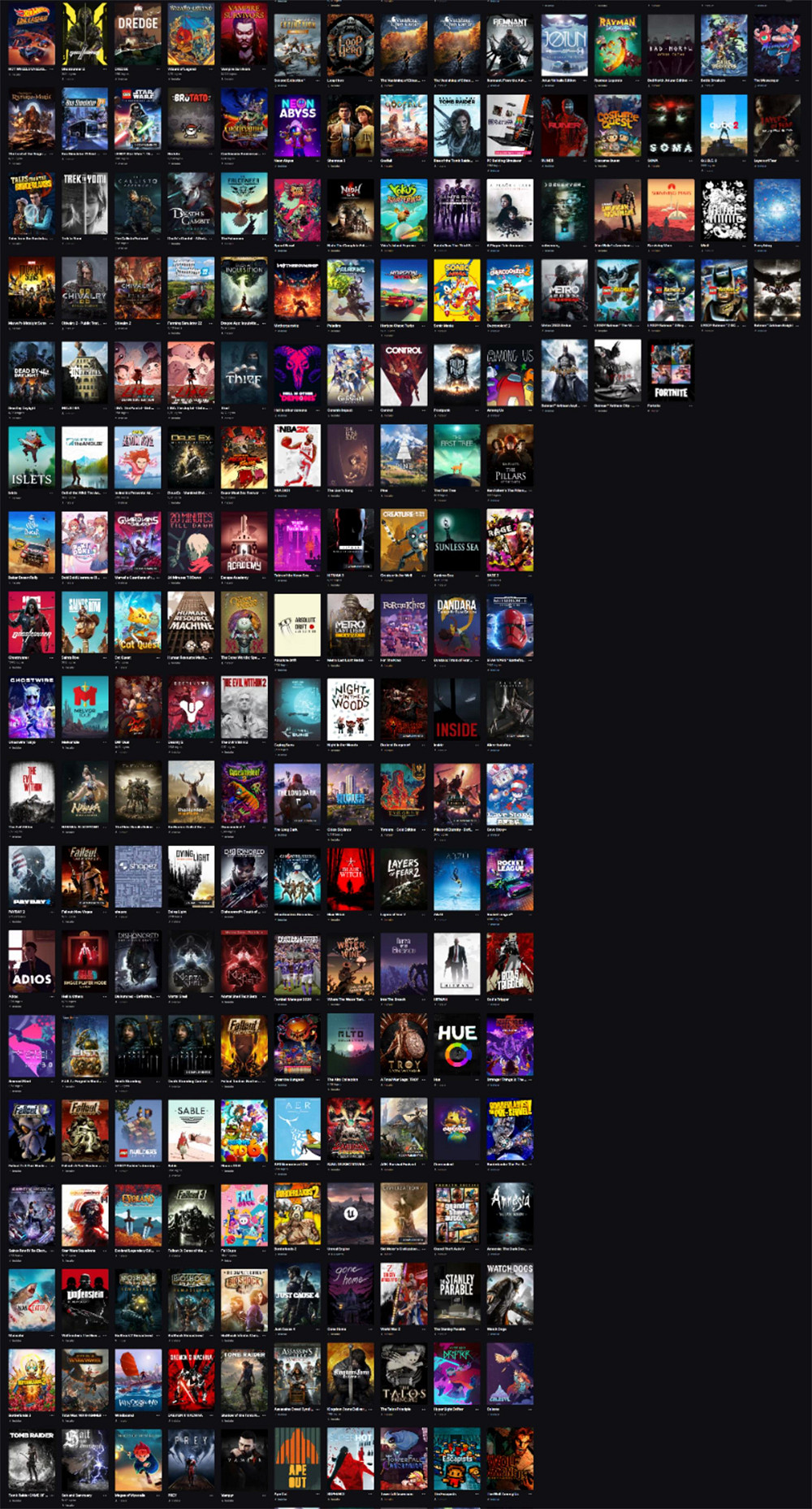 Epic使用者分享遊戲收藏:200多款全是贈送 沒花一分錢 Epic使用者分享遊戲收藏:200多款全是贈送 沒花一分錢