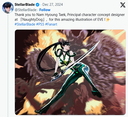 滑跪最快的一次！頑皮狗設計師重畫劍星女主 獲網友好評