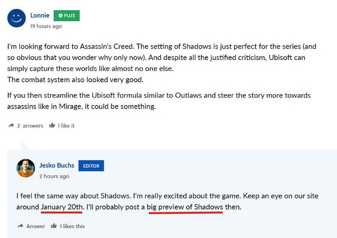 《刺客教條:影》媒體預覽日期曝光:明年1月20日開啟 《刺客教條:影》媒體預覽日期曝光:明年1月20日開啟