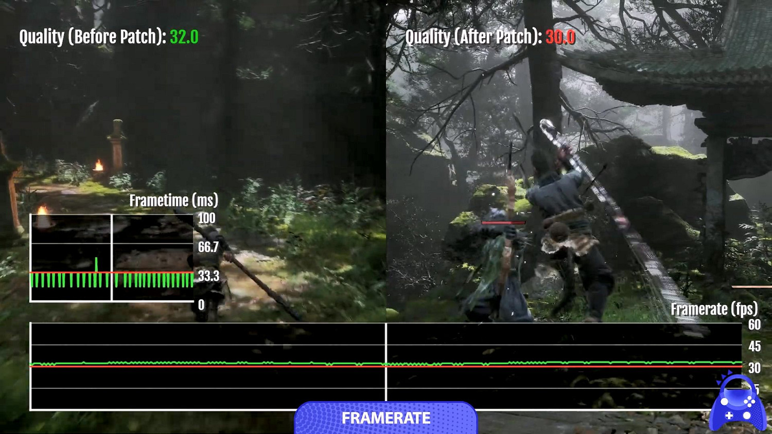 《黑神話》PS5更新前後對比:畫面表現進一步提升! 《黑神話》PS5更新前後對比:畫面表現進一步提升!